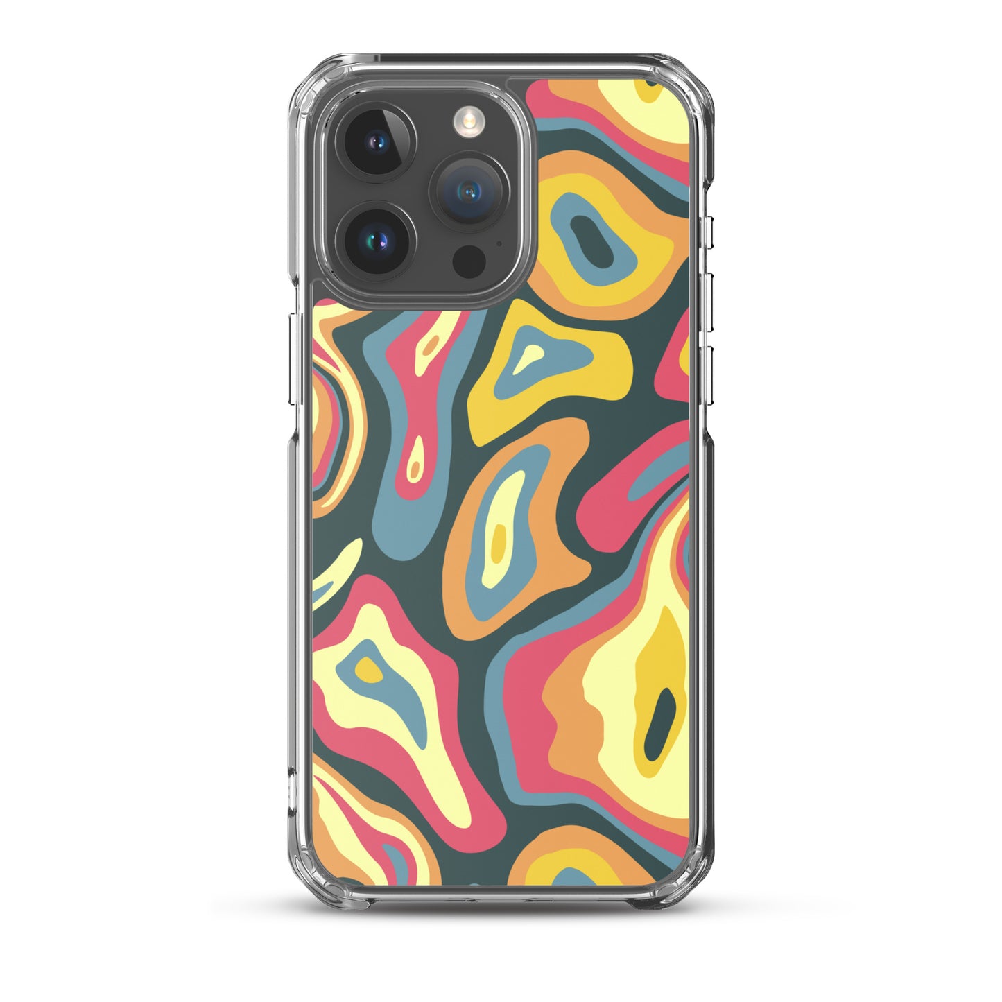 Colorful Groovy Psychedelic Pattern Clear Case for iPhone®