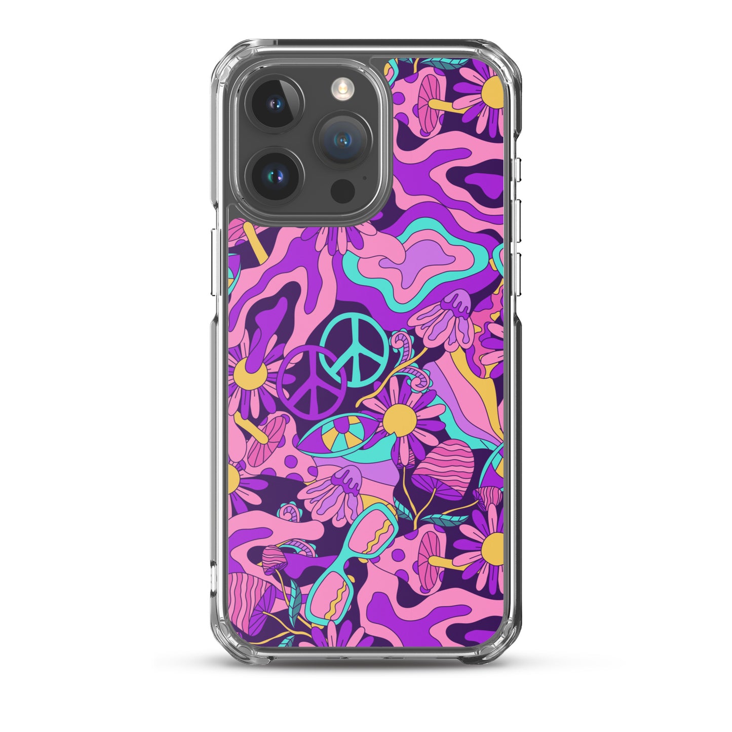 Colorful Psychedelic Pattern Clear Case for iPhone®
