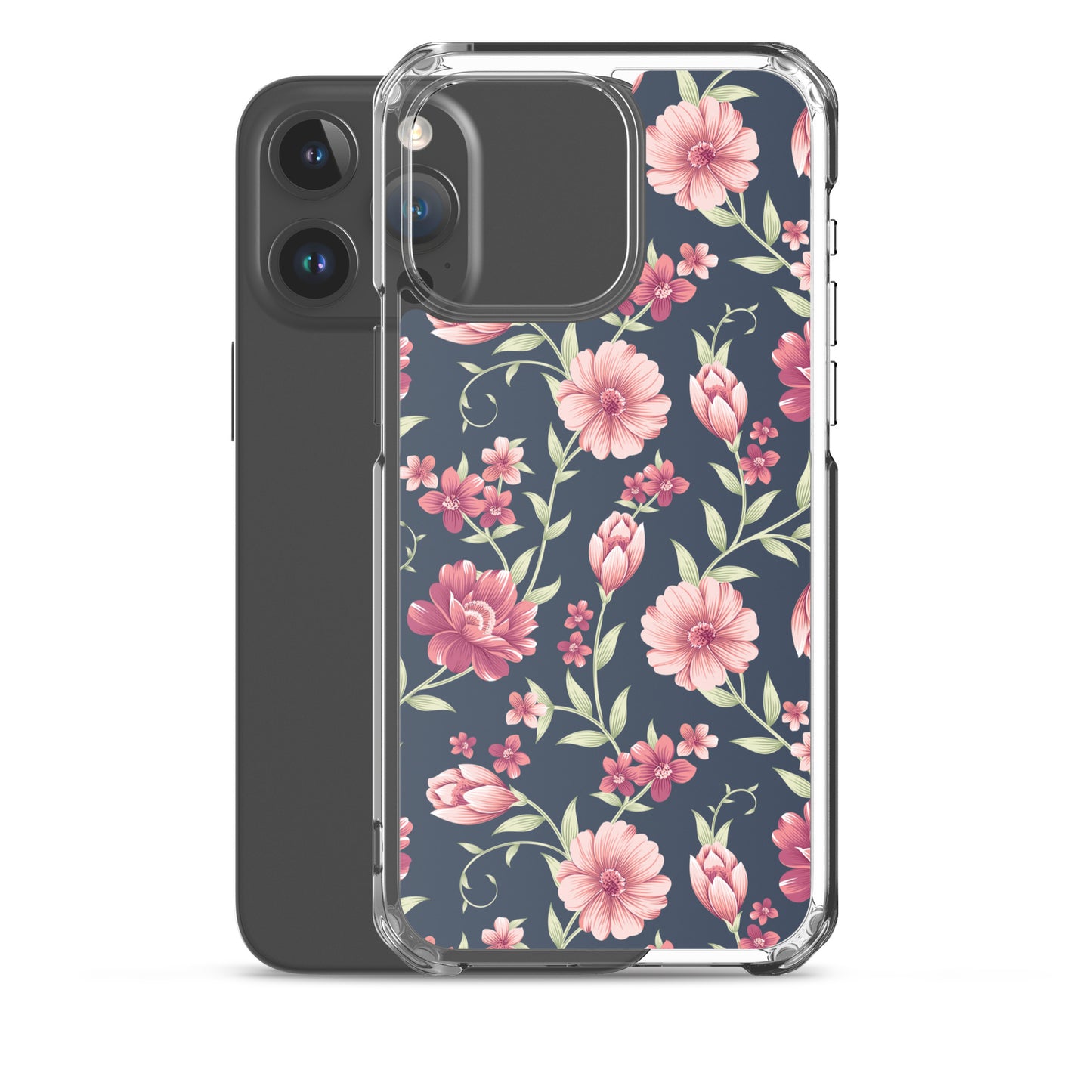 Seamless Vintage Flower Pattern Clear Case for iPhone®