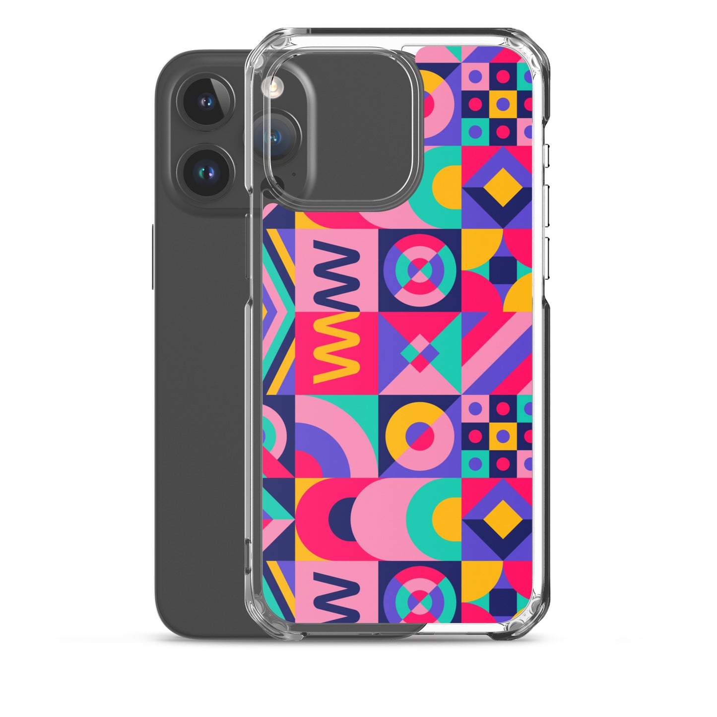 Colorful Geometric Pattern Clear Case for iPhone®