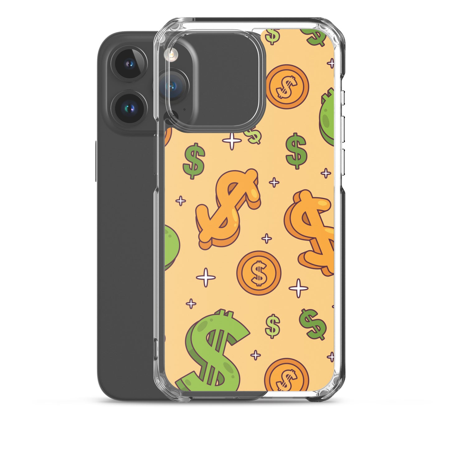 Dollar Currency Sign Pattern Clear Case for iPhone®