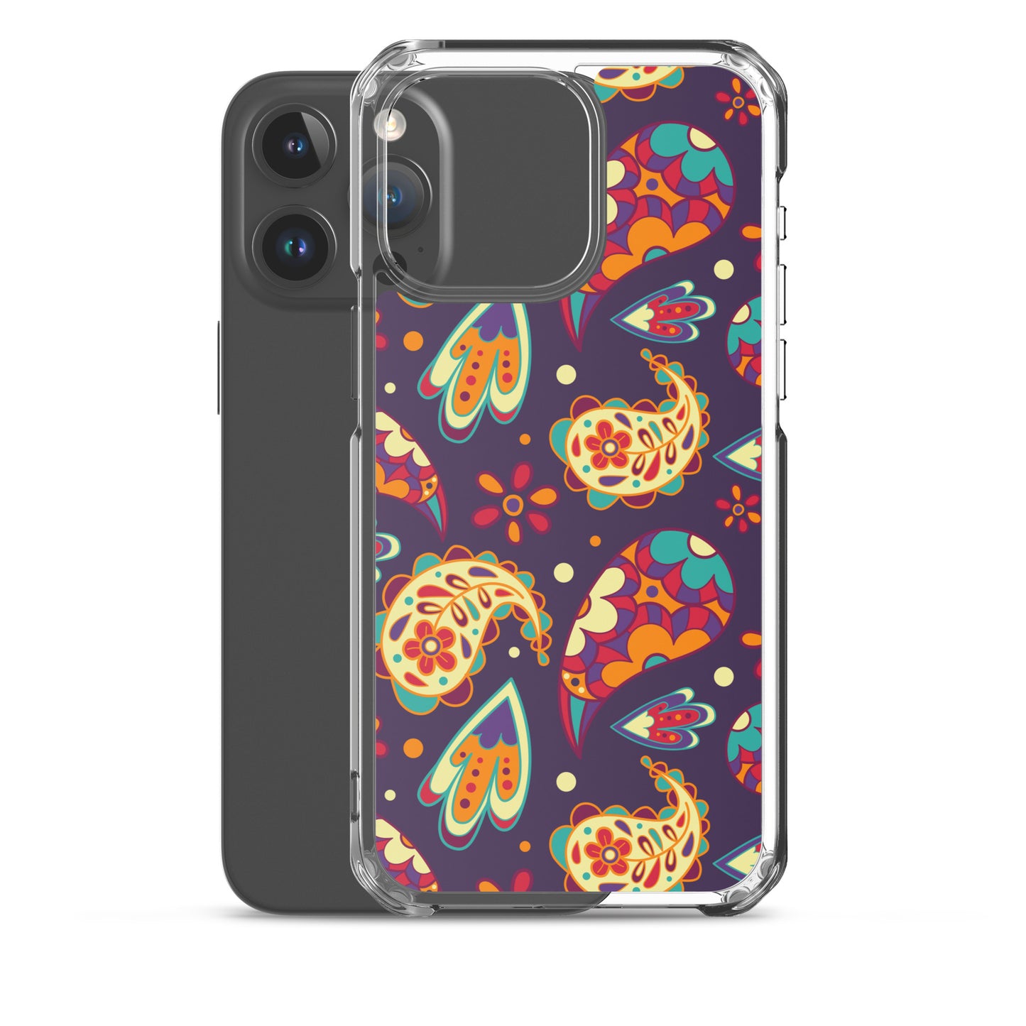Elegant Colorful Paisley Pattern Clear Case for iPhone®