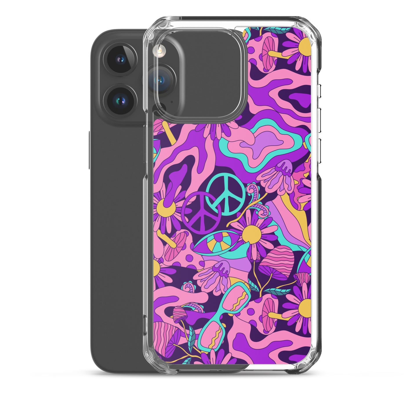 Colorful Psychedelic Pattern Clear Case for iPhone®