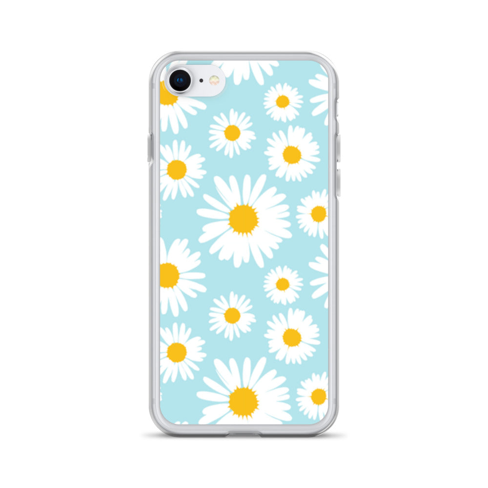 Lilly Flower Pattern Clear Case for iPhone