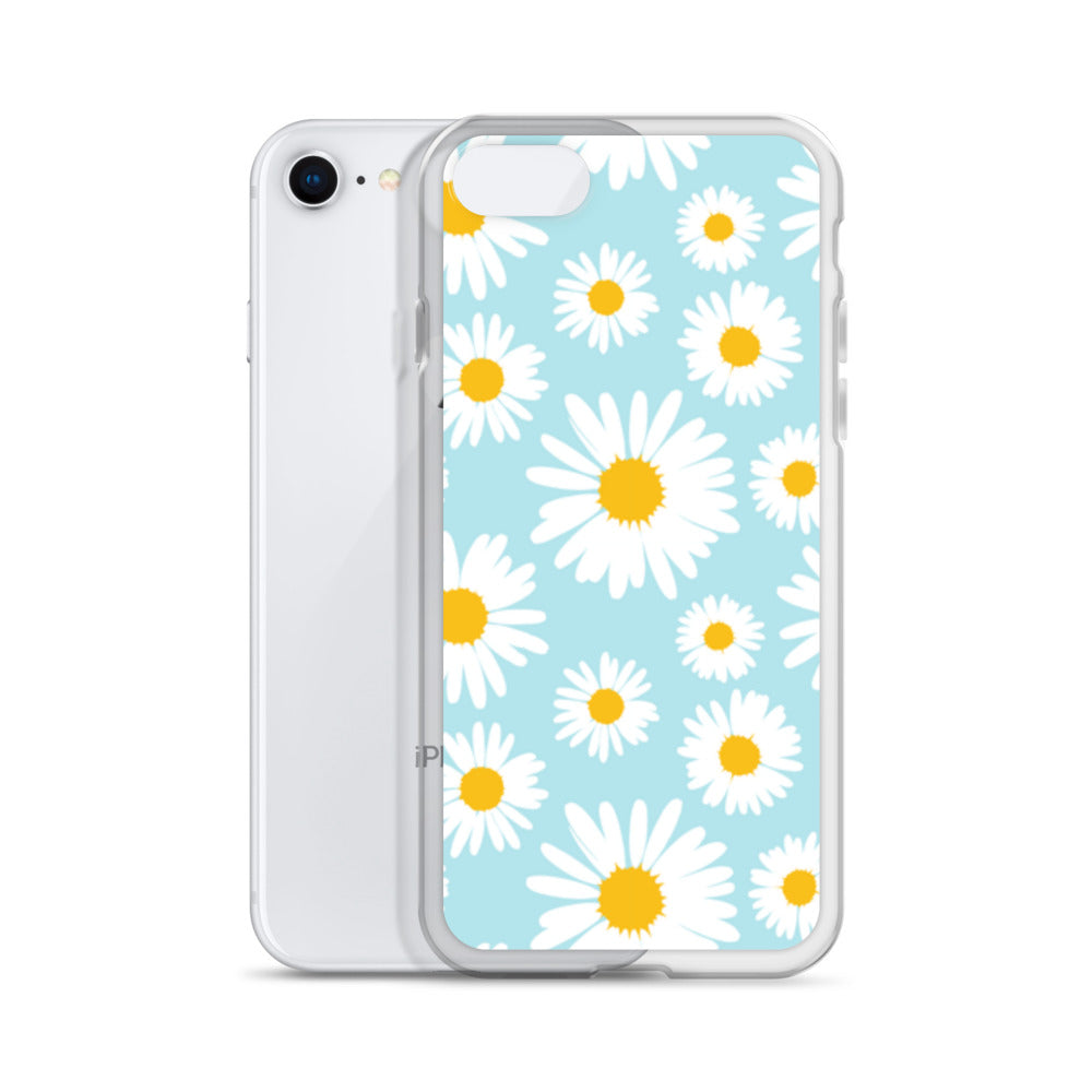Lilly Flower Pattern Clear Case for iPhone
