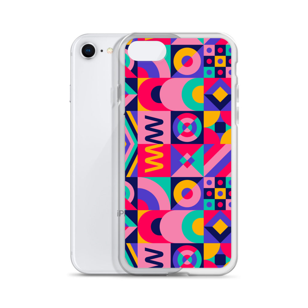 Colorful Geometric Pattern Clear Case for iPhone®