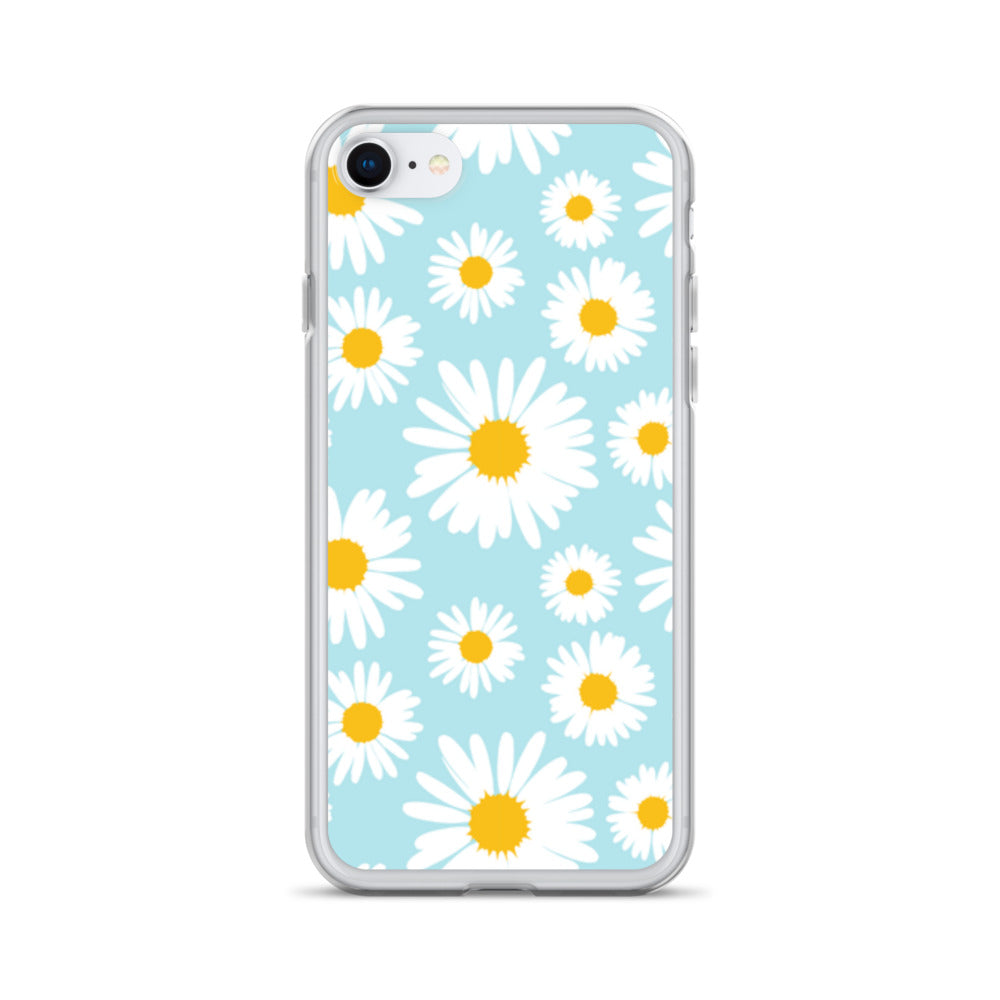 Lilly Flower Pattern Clear Case for iPhone