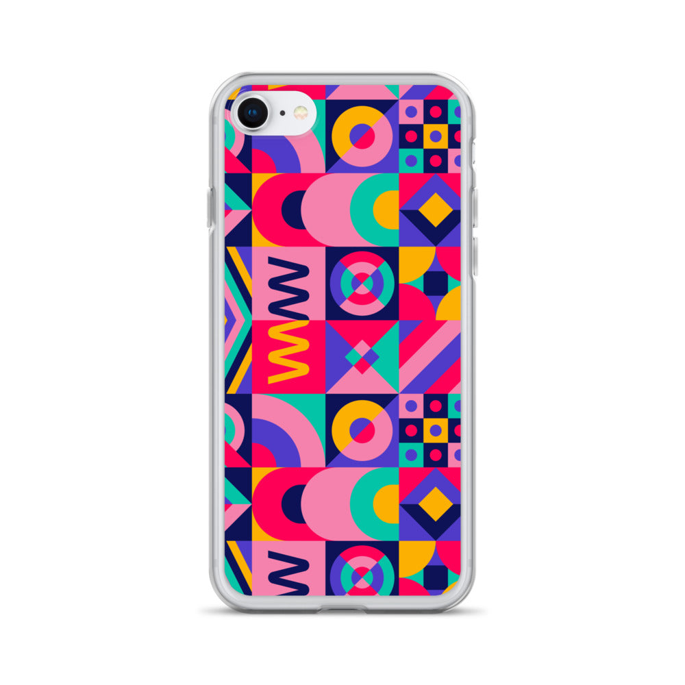 Colorful Geometric Pattern Clear Case for iPhone®