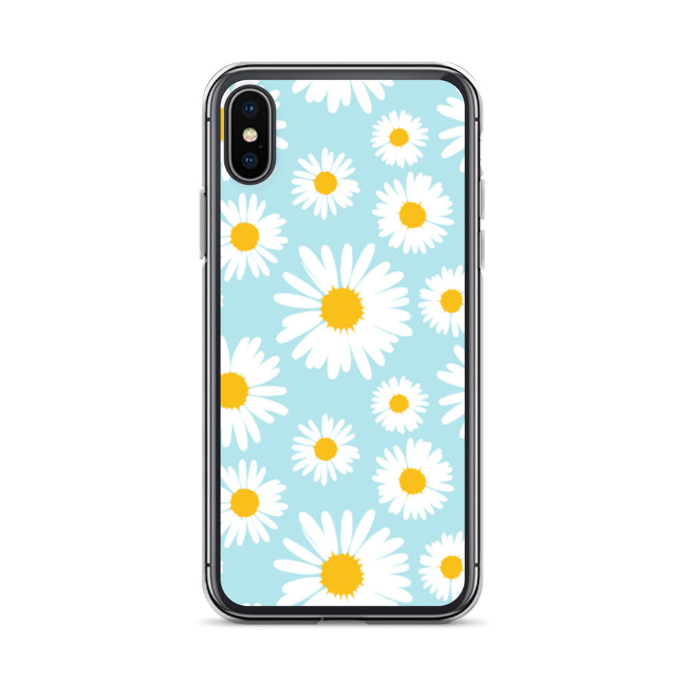 Lilly Flower Pattern Clear Case for iPhone
