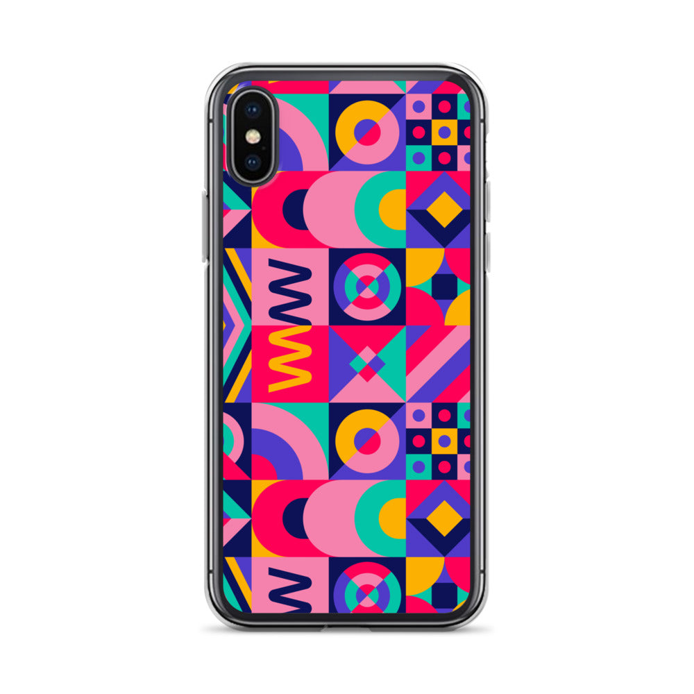 Colorful Geometric Pattern Clear Case for iPhone®