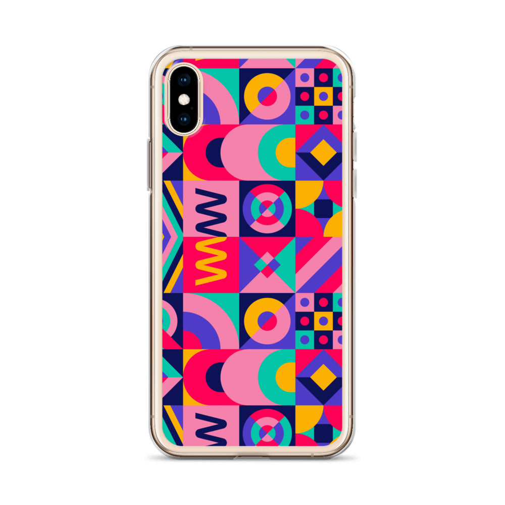 Colorful Geometric Pattern Clear Case for iPhone®