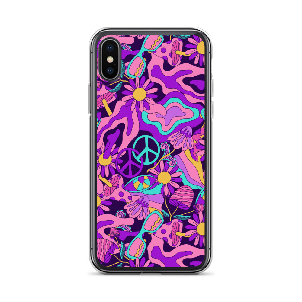Colorful Psychedelic Pattern Clear Case for iPhone®