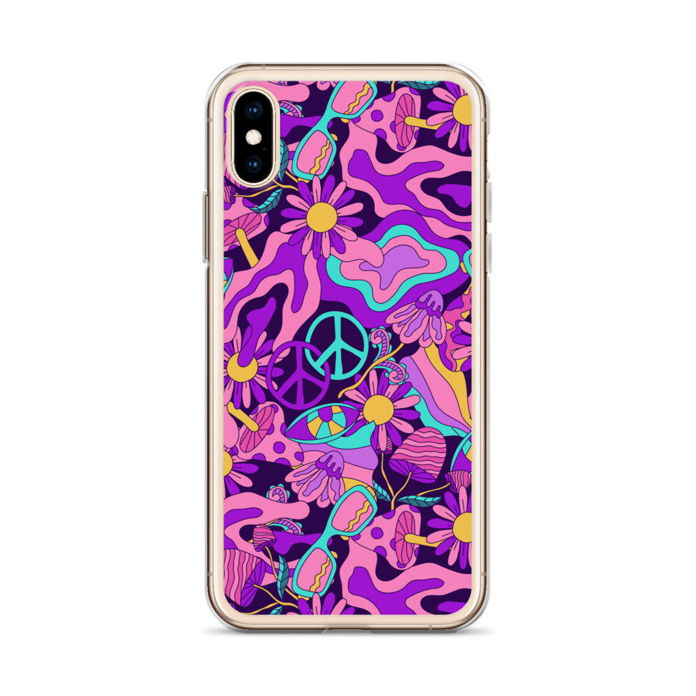 Colorful Psychedelic Pattern Clear Case for iPhone®