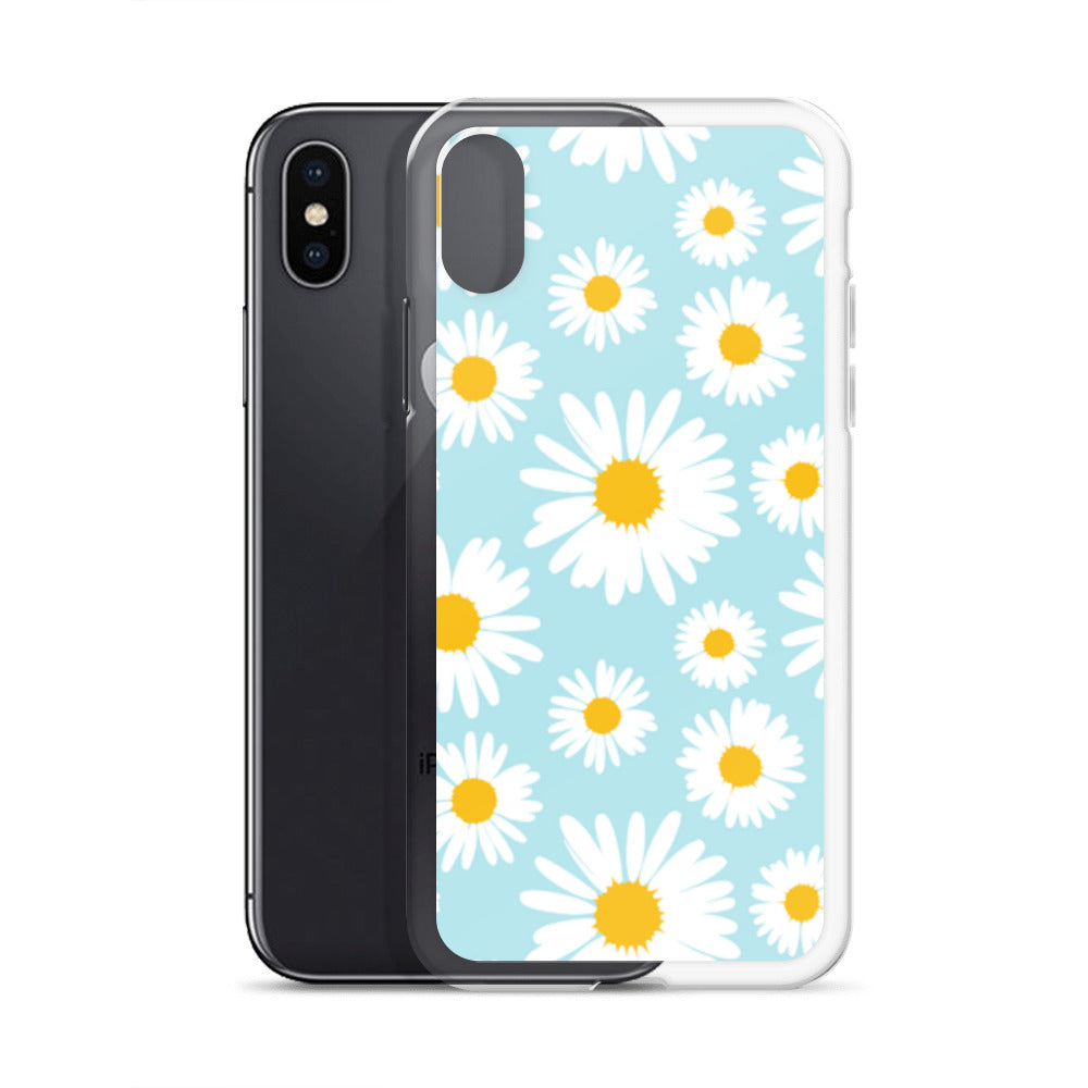 Lilly Flower Pattern Clear Case for iPhone