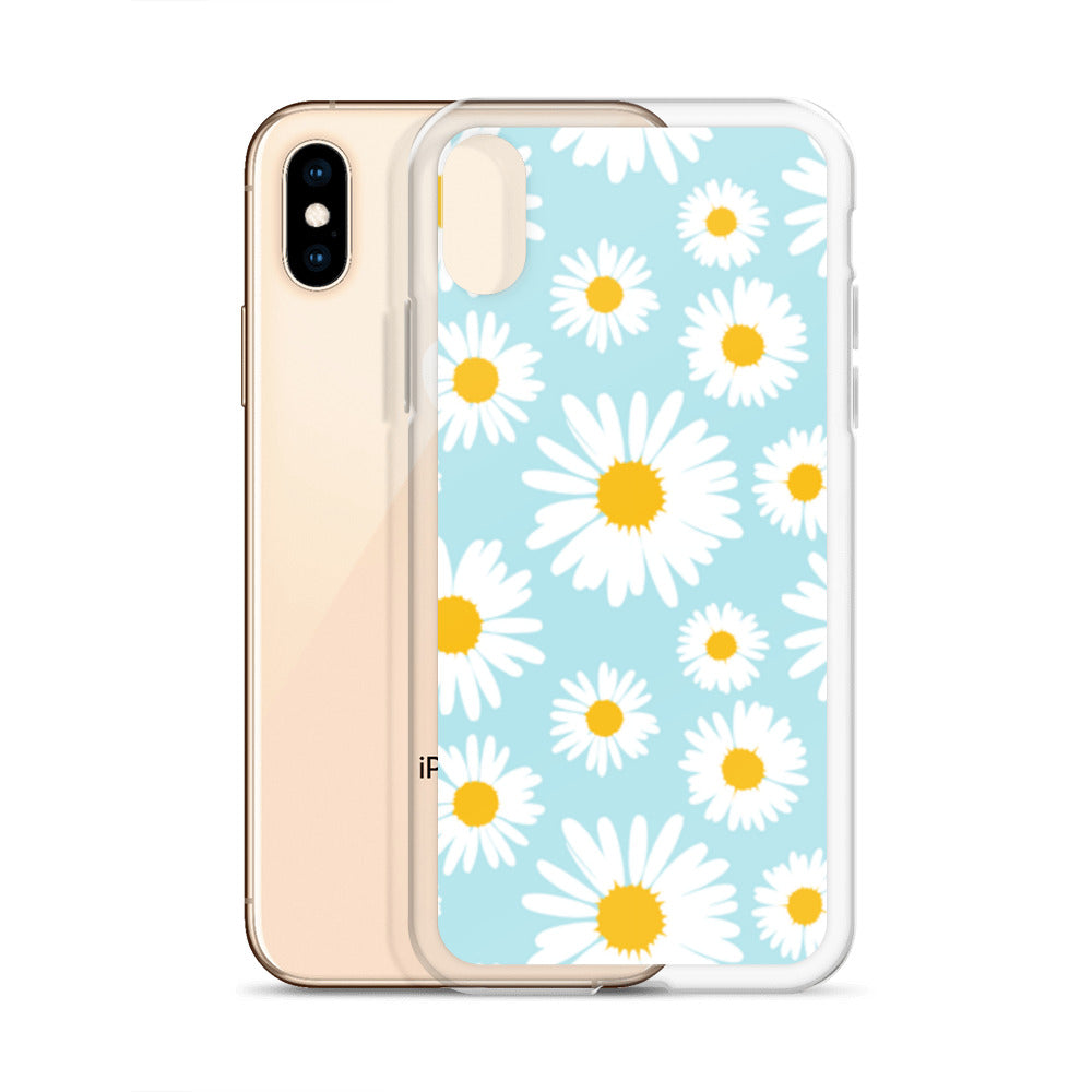Lilly Flower Pattern Clear Case for iPhone