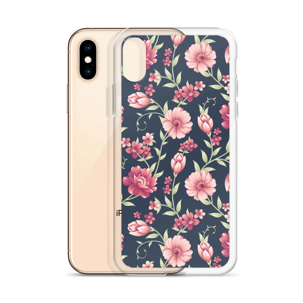 Seamless Vintage Flower Pattern Clear Case for iPhone®