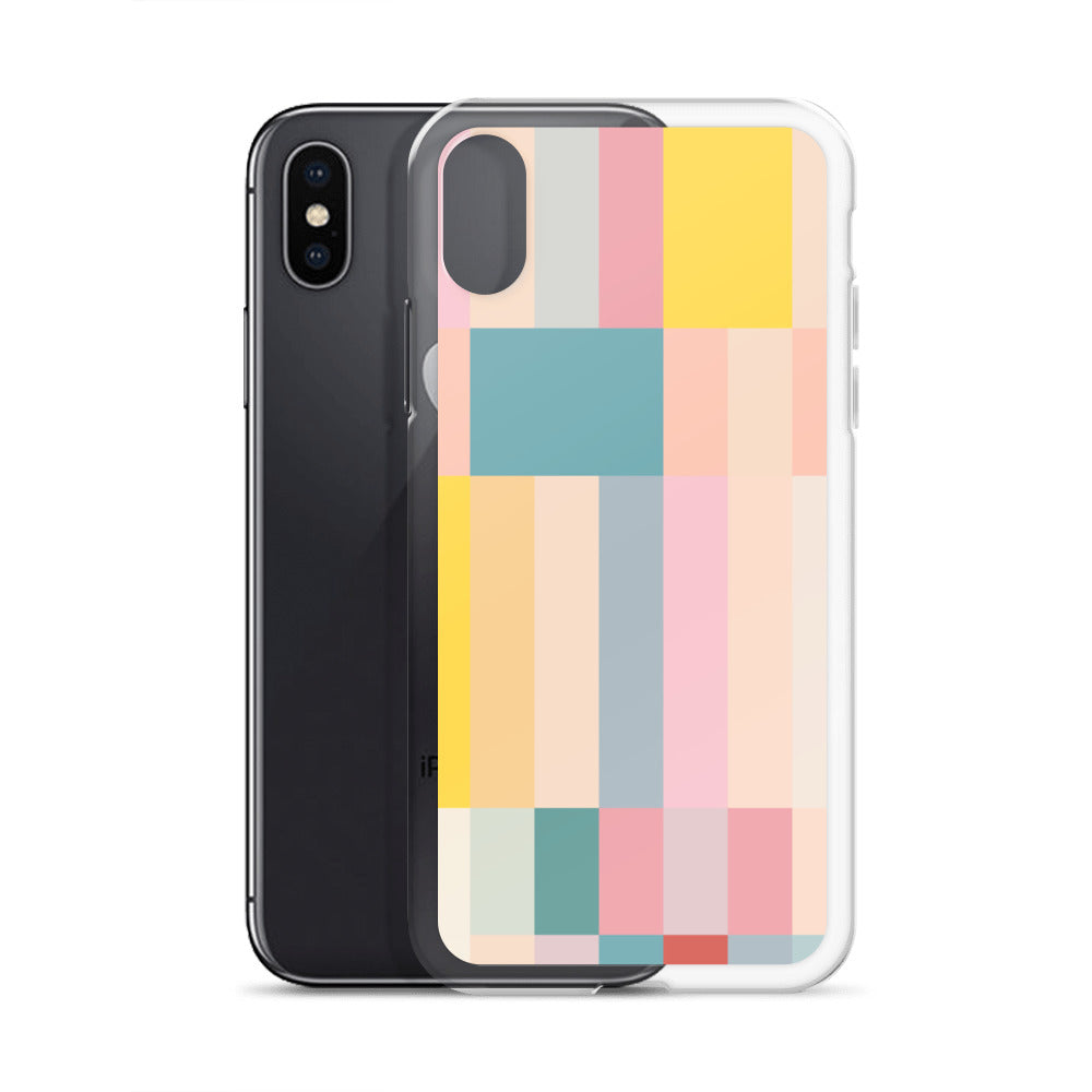 Abstract Pastel Stripes Clear Case for iPhone®
