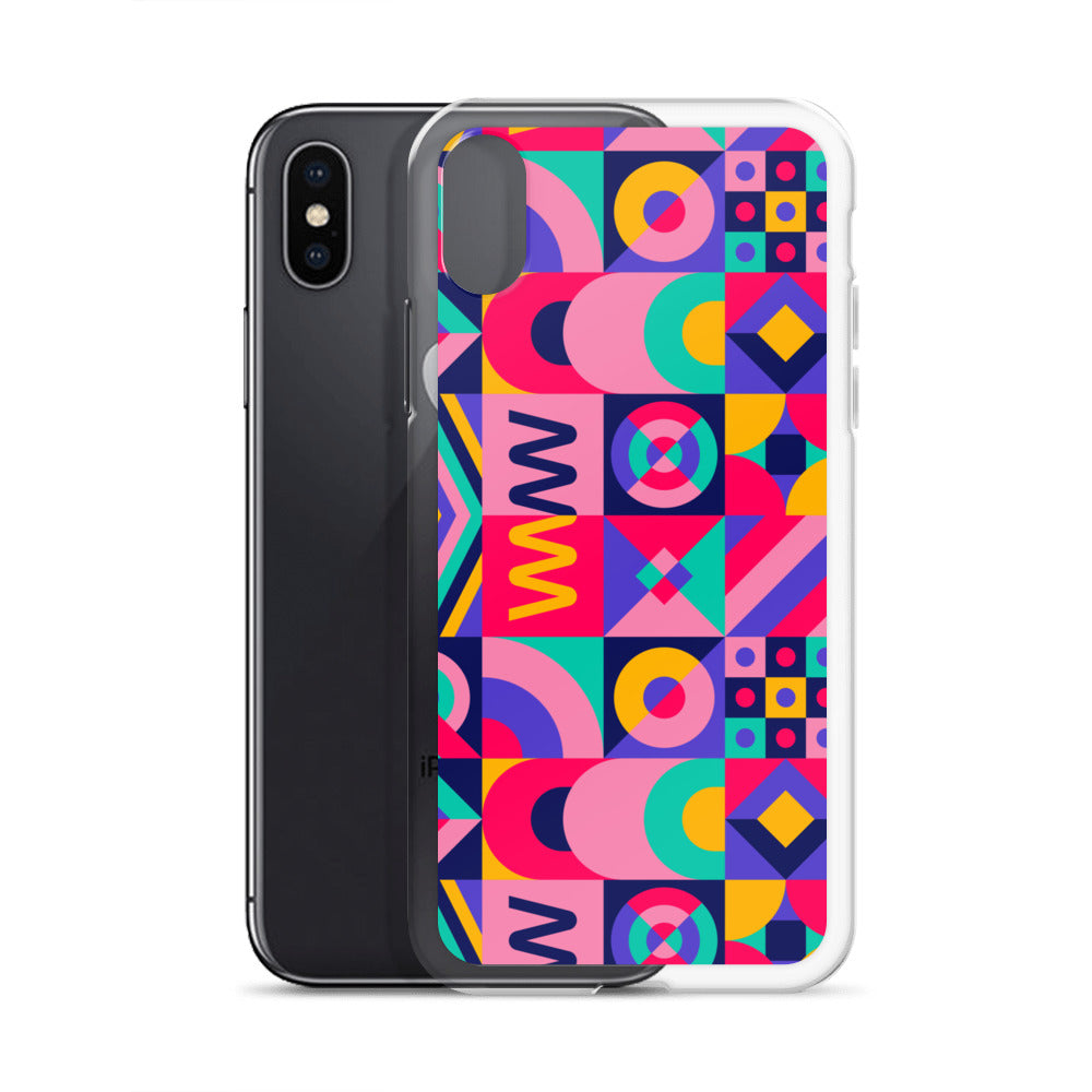 Colorful Geometric Pattern Clear Case for iPhone®