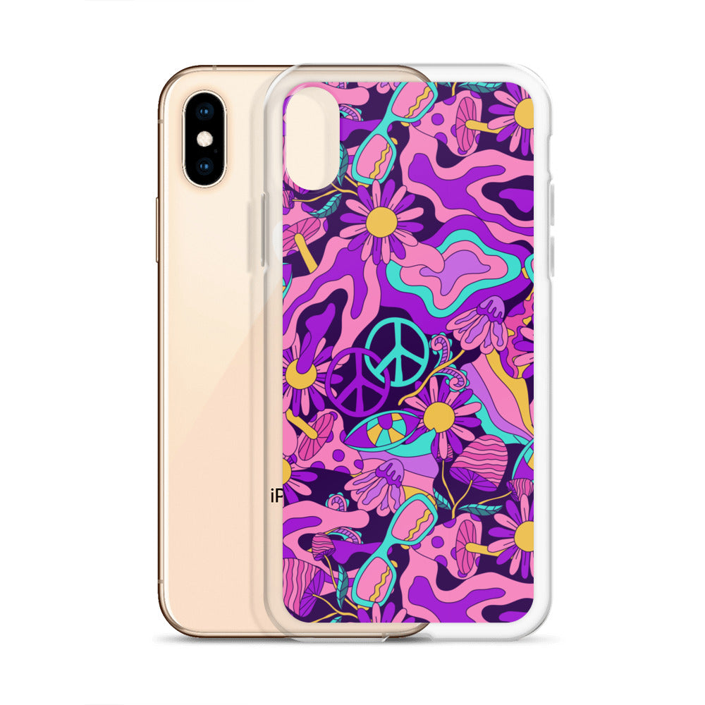 Colorful Psychedelic Pattern Clear Case for iPhone®