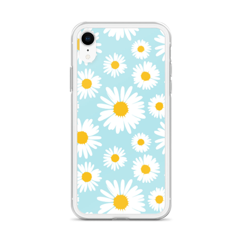 Lilly Flower Pattern Clear Case for iPhone