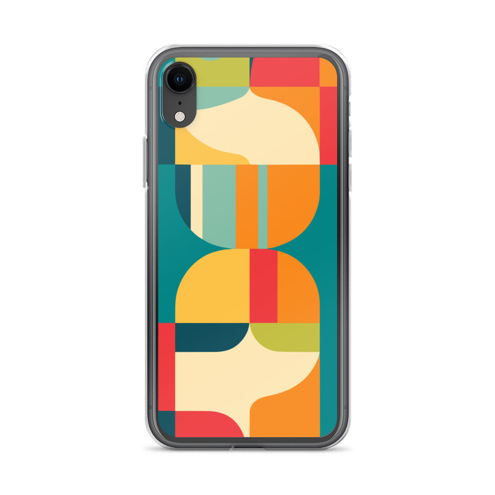 Abstract Retro Style Shapes Pattern Clear Case for iPhone®