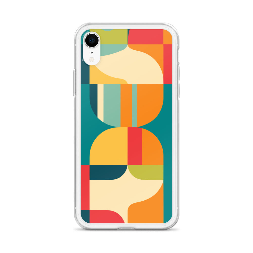 Abstract Retro Style Shapes Pattern Clear Case for iPhone®
