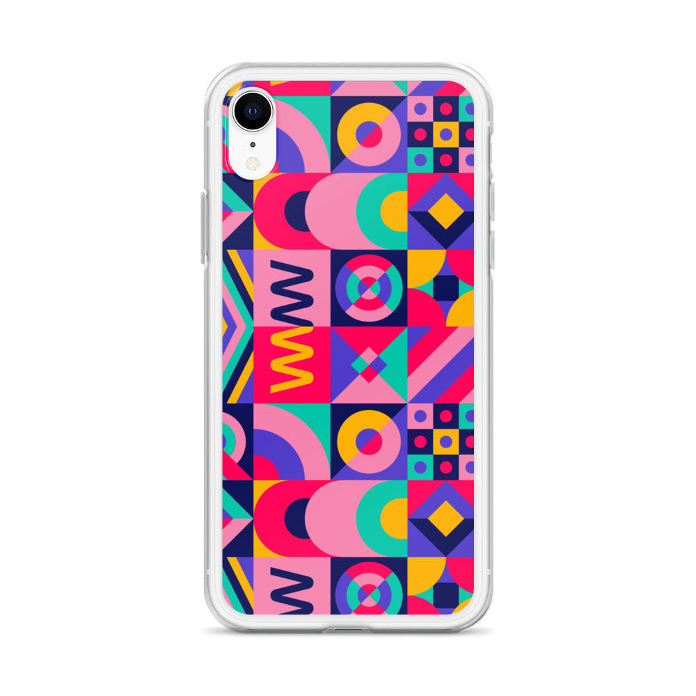 Colorful Geometric Pattern Clear Case for iPhone®