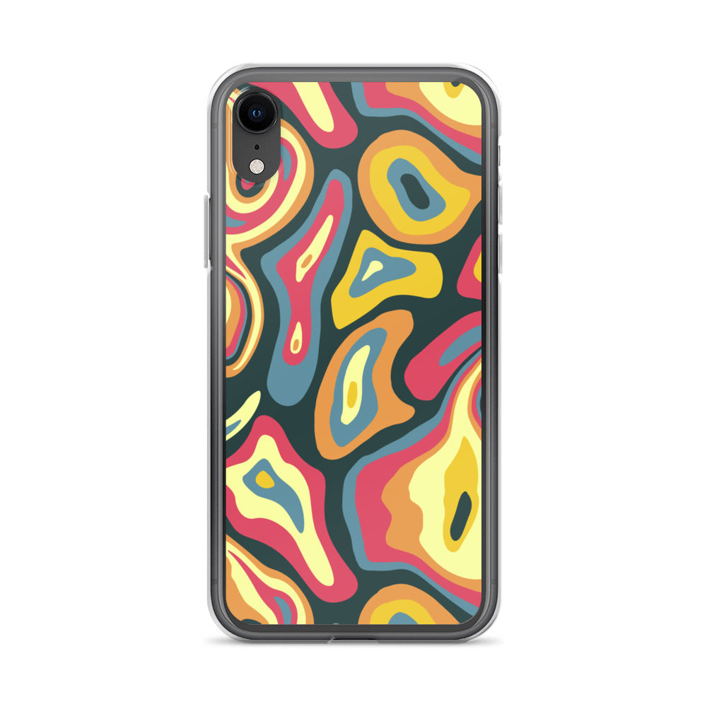 Colorful Groovy Psychedelic Pattern Clear Case for iPhone®