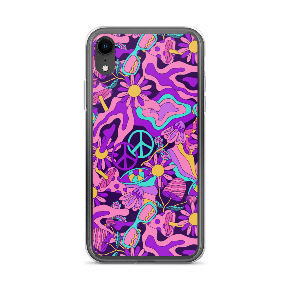 Colorful Psychedelic Pattern Clear Case for iPhone®