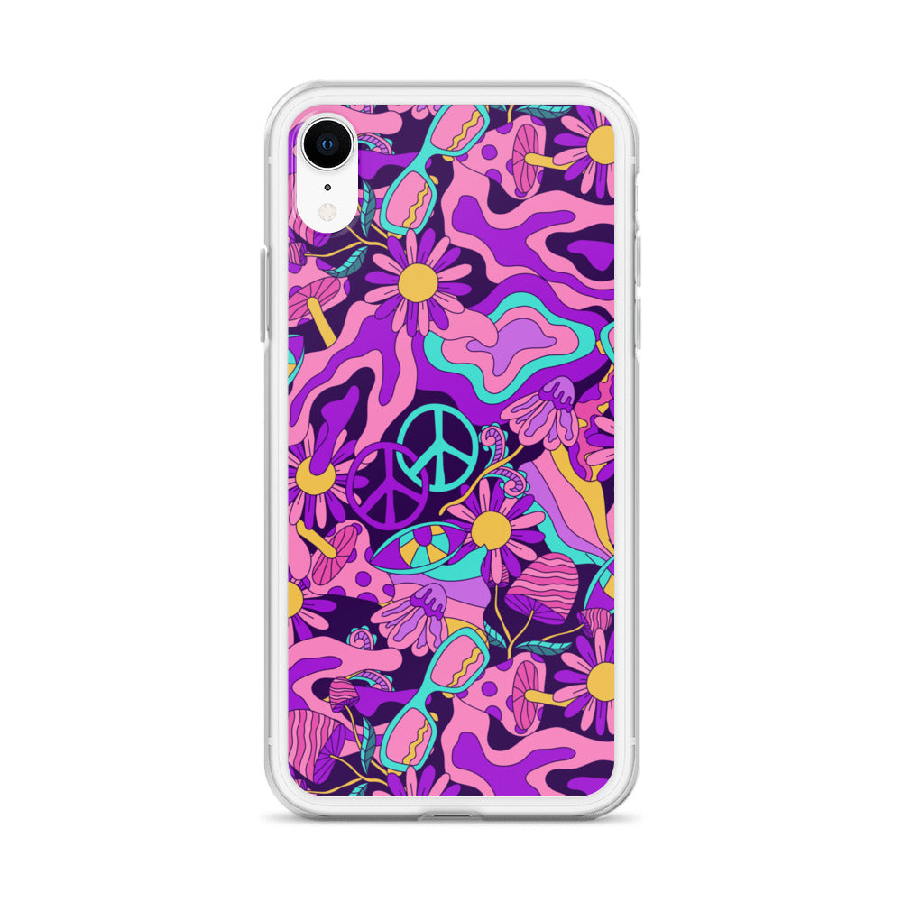 Colorful Psychedelic Pattern Clear Case for iPhone®