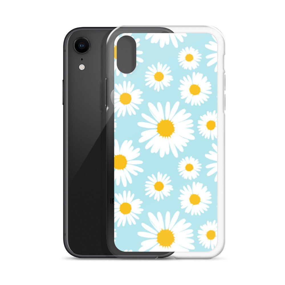 Lilly Flower Pattern Clear Case for iPhone