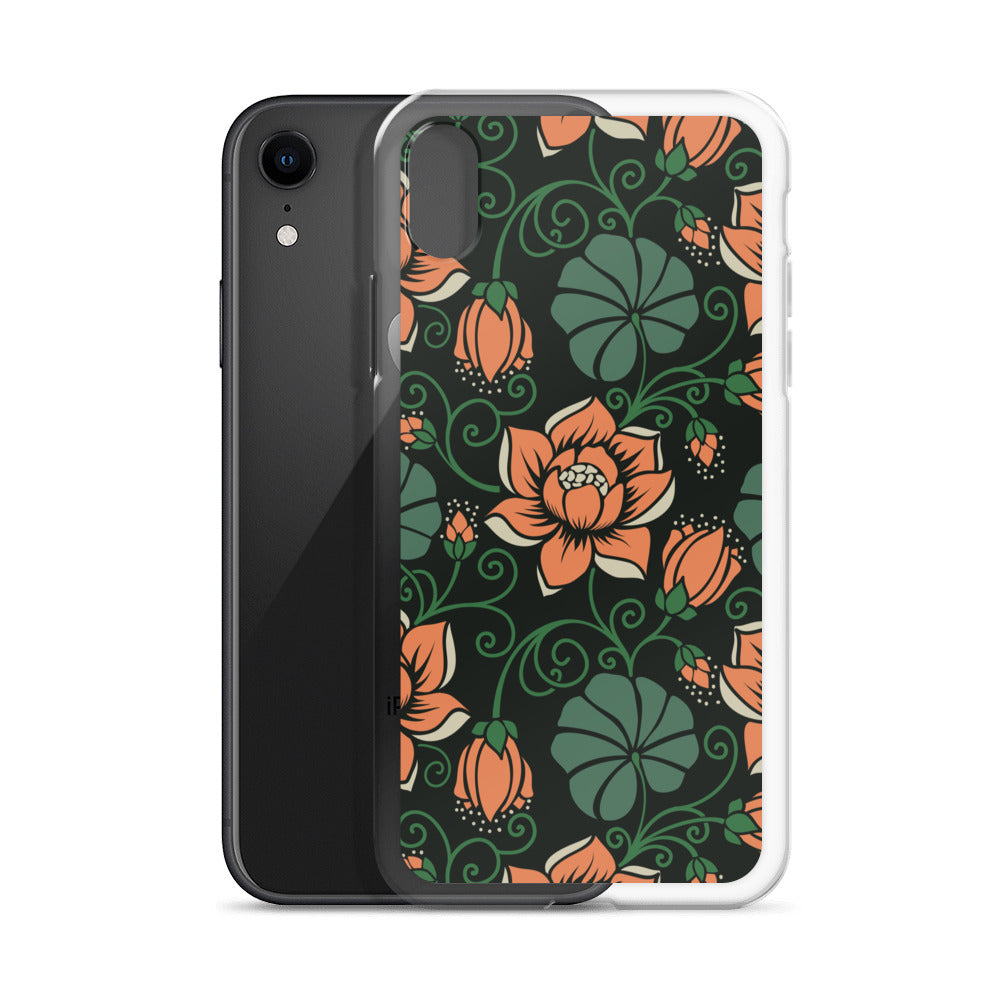 Elegant Flower Seamless Pattern Clear Case for iPhone®