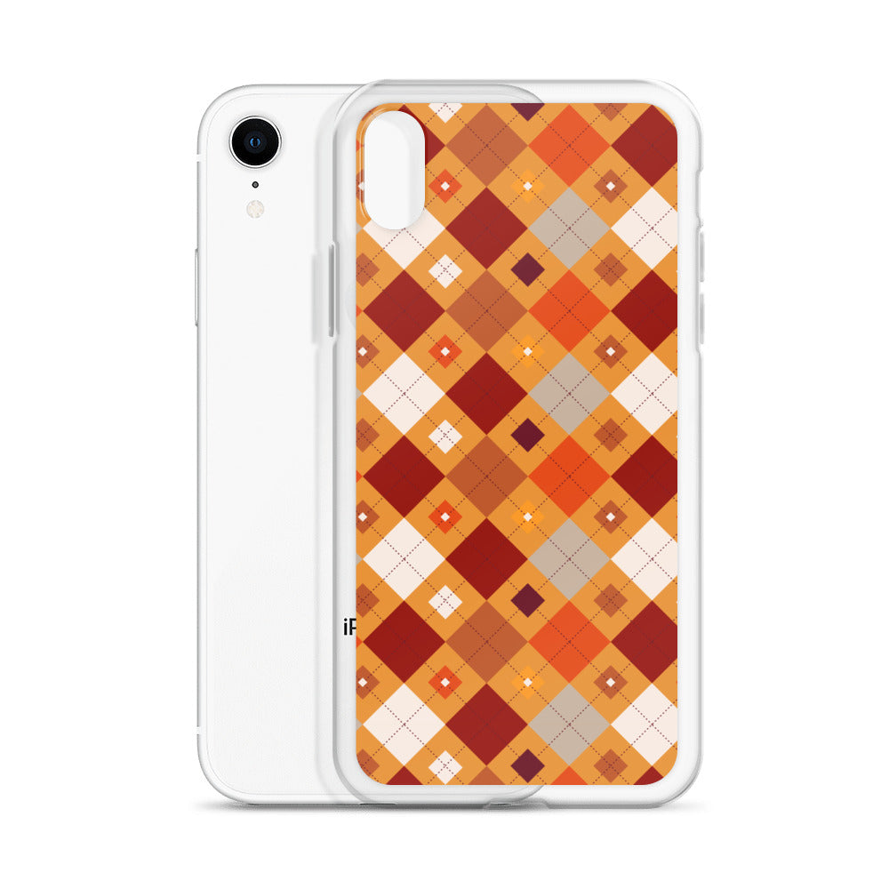Colorful Argyle Pattern Clear Case for iPhone®