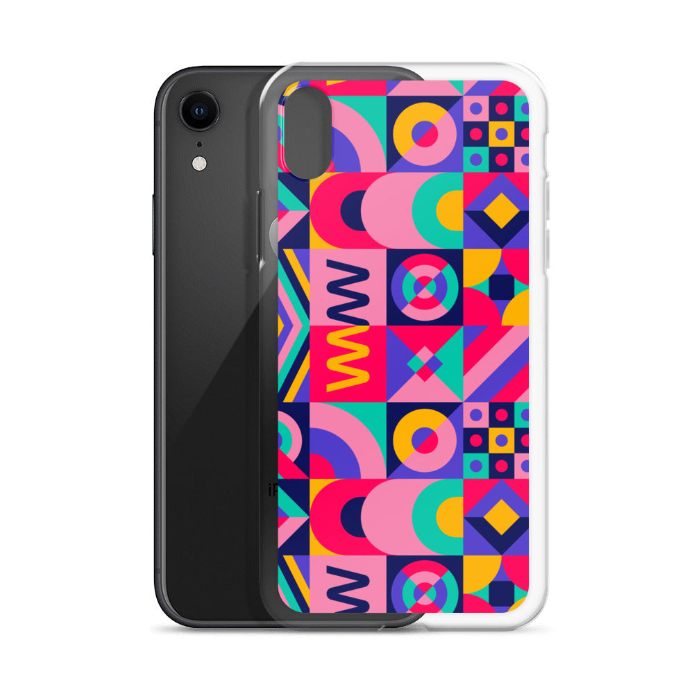 Colorful Geometric Pattern Clear Case for iPhone®