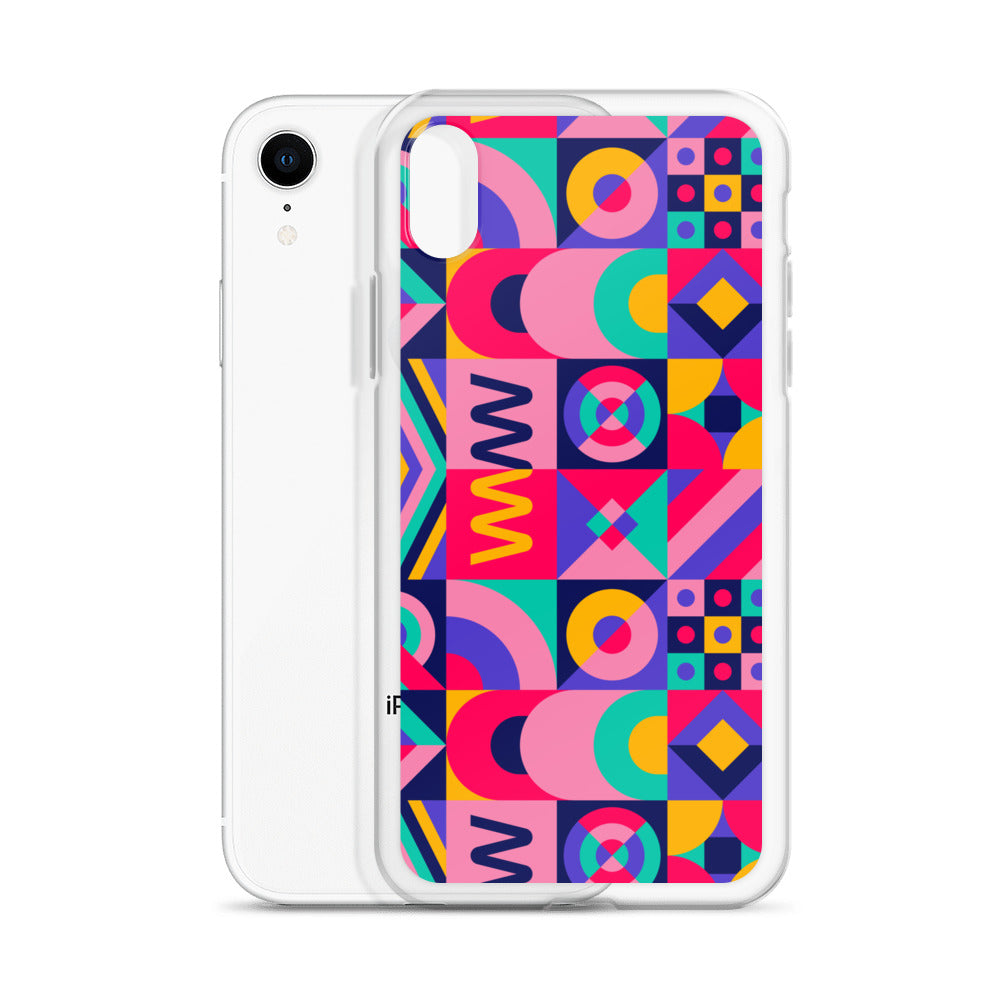 Colorful Geometric Pattern Clear Case for iPhone®