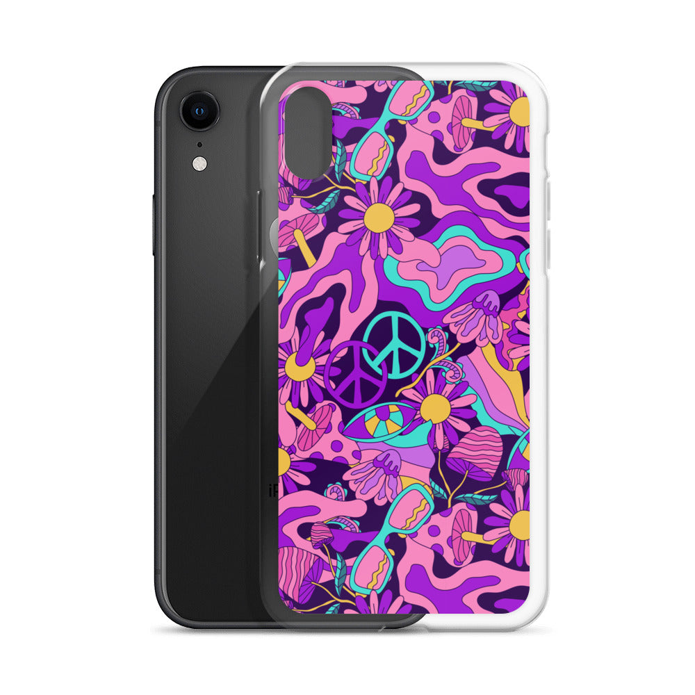 Colorful Psychedelic Pattern Clear Case for iPhone®