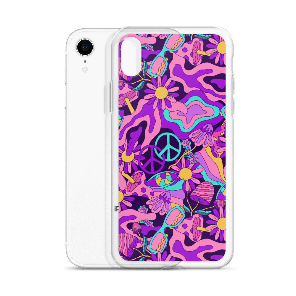 Colorful Psychedelic Pattern Clear Case for iPhone®
