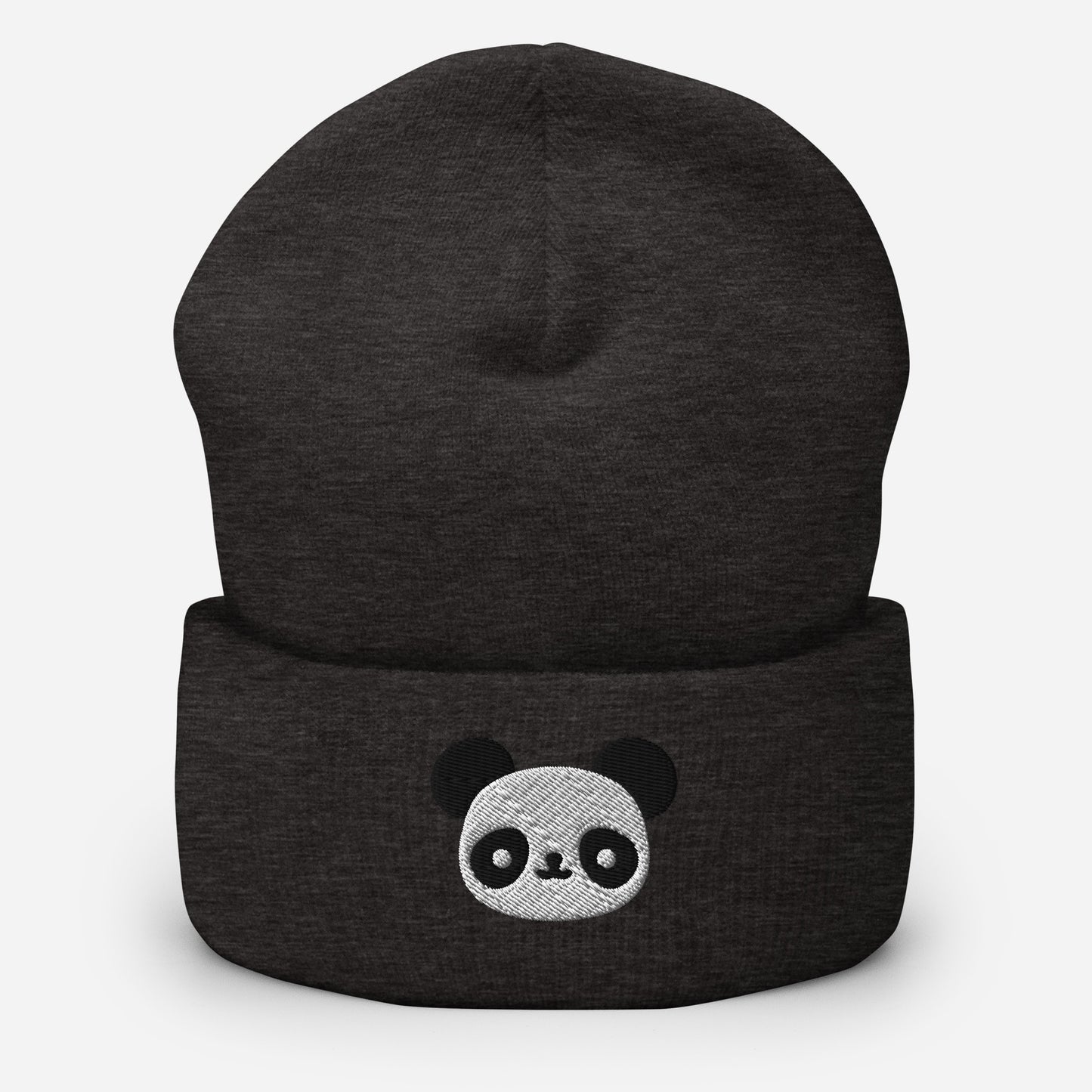 Baby Panda Beanie Cap, Embroidered Wild Animal Cuffed Beanie, Handmade Unisex Slouchy Cartoon Panda Bear Gift Hat Cap