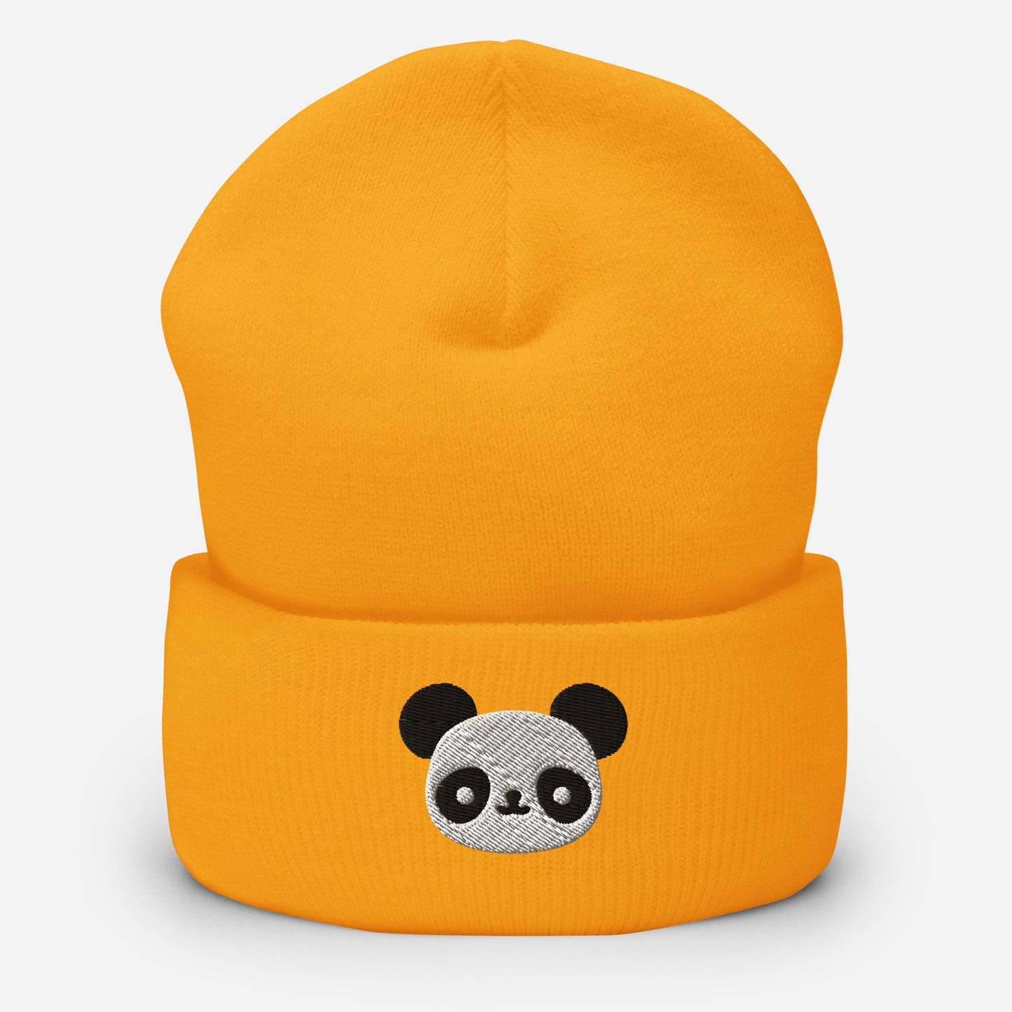 Baby Panda Beanie Cap, Embroidered Wild Animal Cuffed Beanie, Handmade Unisex Slouchy Cartoon Panda Bear Gift Hat Cap