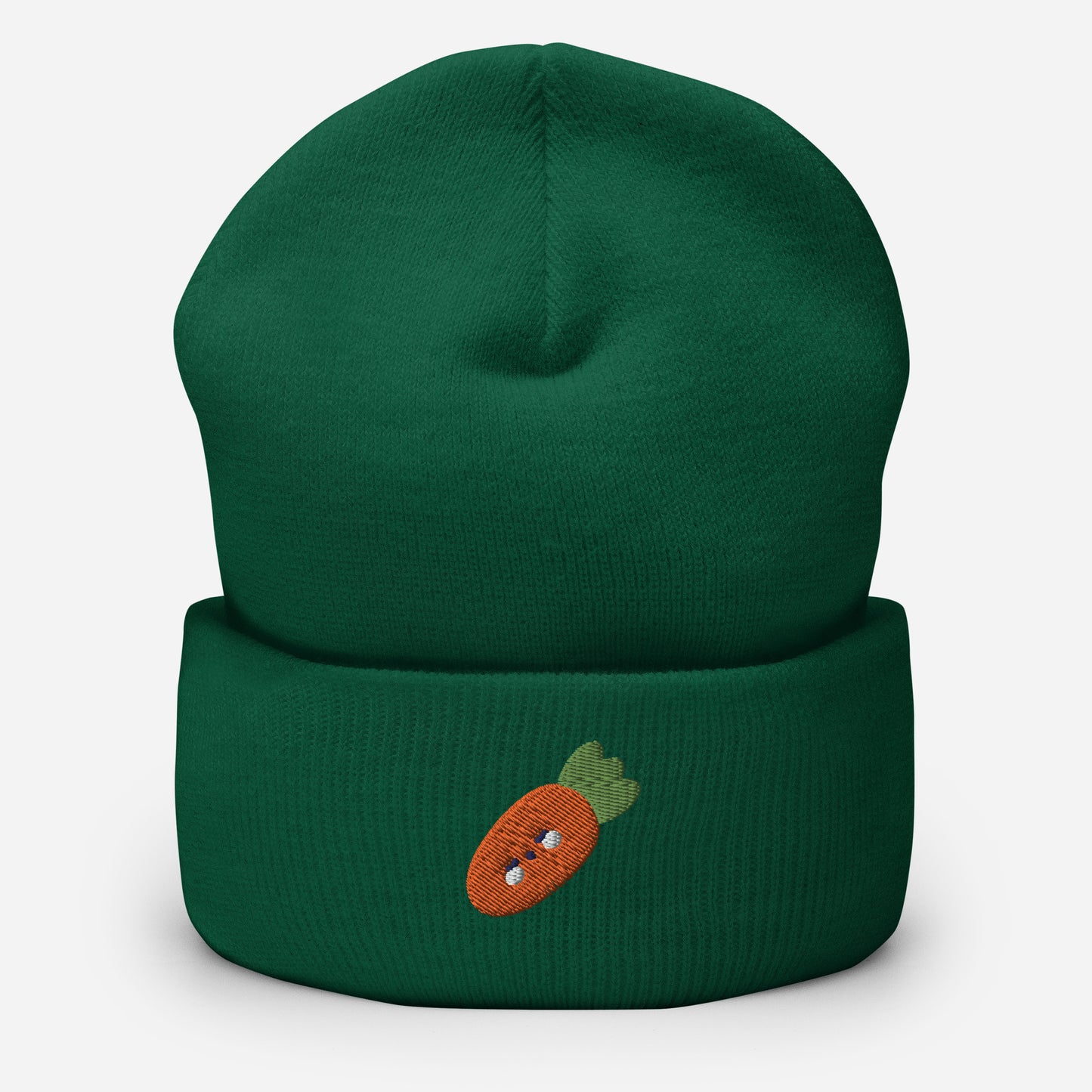 Carrot Vegetable Beanie Cap , Embroidered Easter Bunny Carrot Cuffed Beanie, Handmade Unisex Slouchy Vegetarian Gift Hat Cap