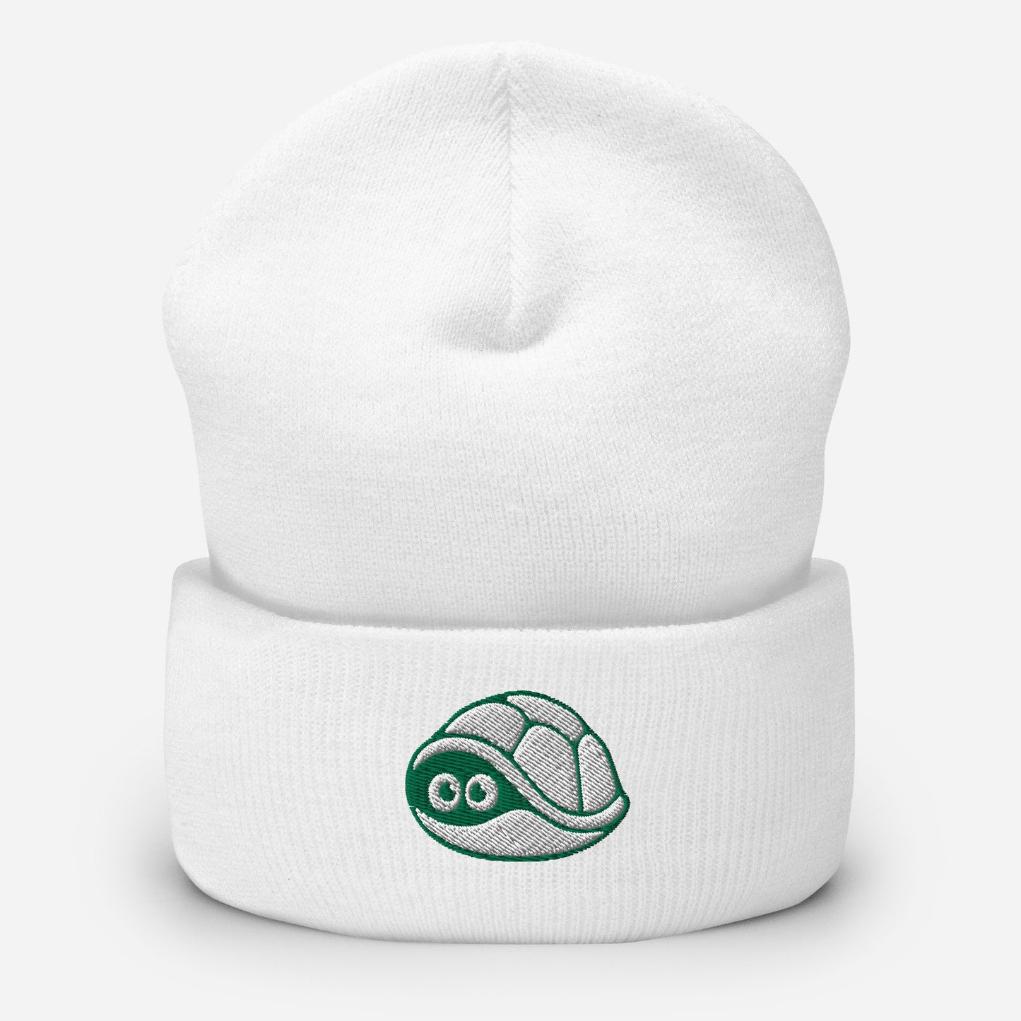 Sea Turtle Beanie Cap, Embroidered Turtle Lover Tortoise Cuffed Beanie, Handmade Unisex Slouchy Deepsea Testudines Wildlife Gift Hat Cap