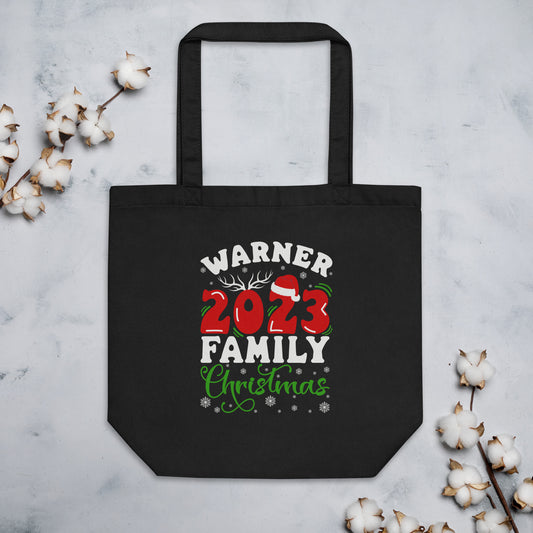 Personalised Your Name 2023 Family Christmas Xmas Custom Family Matching Eco Tote Bag