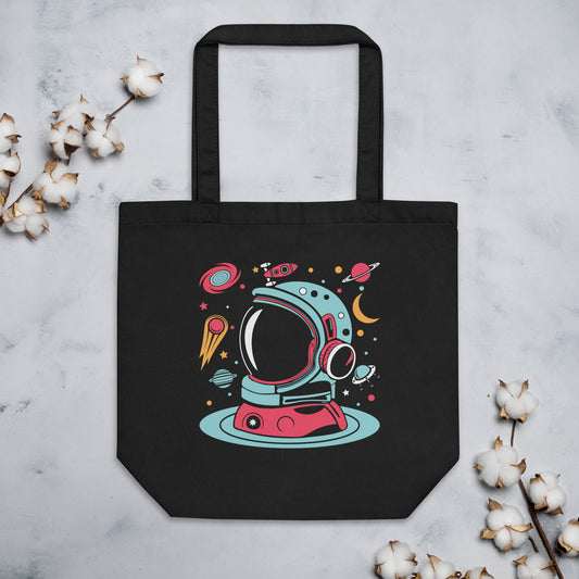 Astronaut Space Helmet Astronaut Outer Space Cosmic Helmet Astronomy Eco Tote Bag