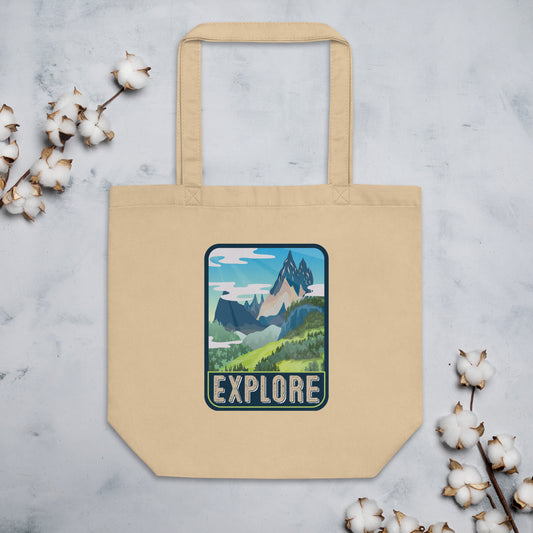Explore Mountains Adventure Explorer Nature Camp Lover Hiking Outdoors Camping Eco Tote Bag
