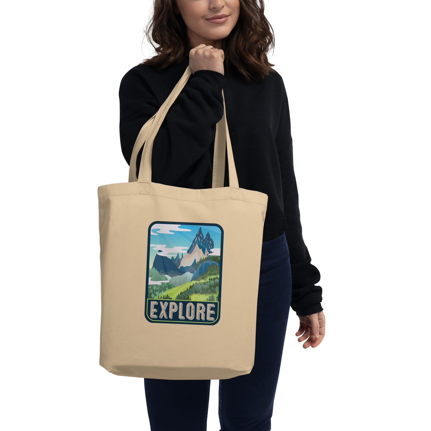 Explore Mountains Adventure Explorer Nature Camp Lover Hiking Outdoors Camping Eco Tote Bag