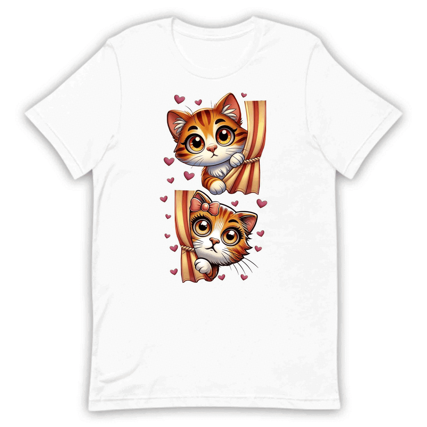 Peekaboo Cats Valentine’s Lovable Kittens Peeking from Curtains | PRODUCT CODE: PKBCTVIBWQRH