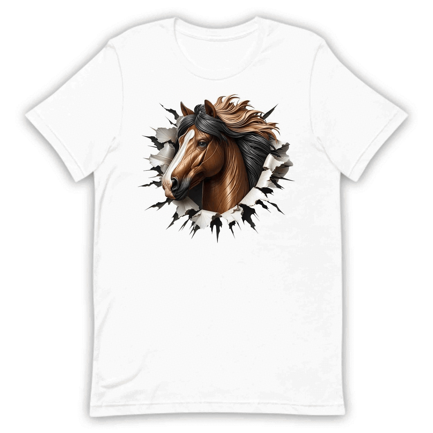 Majestic Horse Breaking Through Wall Realistic 3D Stallion | PRODUCT CODE: MJSTCHRBRKNES