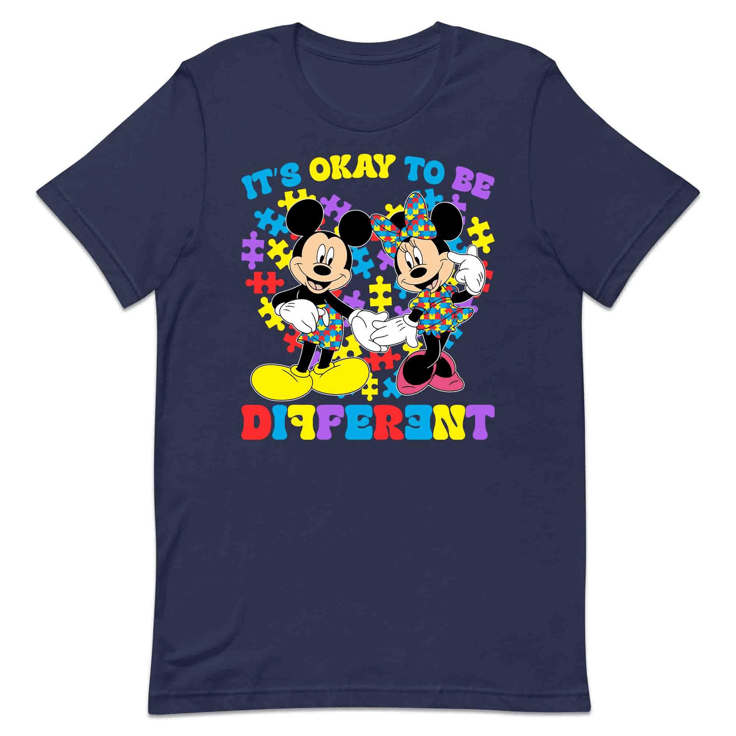 Disney Autism Awareness T-Shirt | Puzzle Piece Jumper | Inclusive Mickey & Minnie Hoodie | PRODUCT CODE: DASDMNBWER