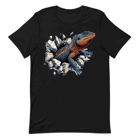 Vibrant Lizard Breaking Through Wall Realistic 3D Lizard | PRODUCT CODE: VBRNLZRBRKWLS