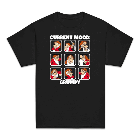 Disney Grumpy Dwarf Mood Kids T-Shirt, Jumper & Hoodie – “Current Mood: Grumpy” Humor Gift for Disney Lovers | PRODUCT CODE: JHSDFBWE